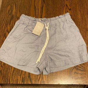 H&M natural linen shorts